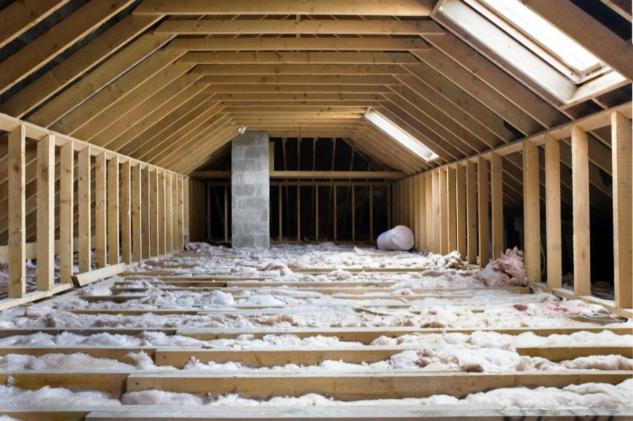 Blown-In Insulation in a building assembly
